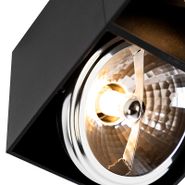Spotlight-de-design-negru-dreptunghiular-cu-2-lumini---Box