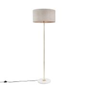 Vloerlamp-messing-met-grijze-kap-50-cm---Kaso