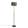 Stojaca-lampa-čierna-s-tienidlom-z-zamatu-Peacock-so-zlatom-35-cm---Parte