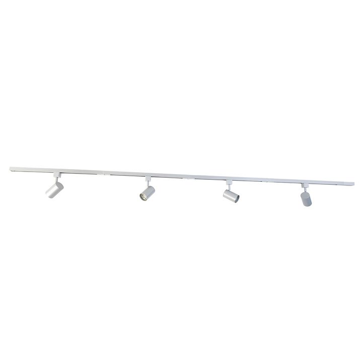 Modern railsysteem met 4 spots zilver 1-fase  - Iconic Yade