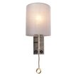 Moderne-wandlamp-staal-met-katoenen-grijze-kap---Stacca