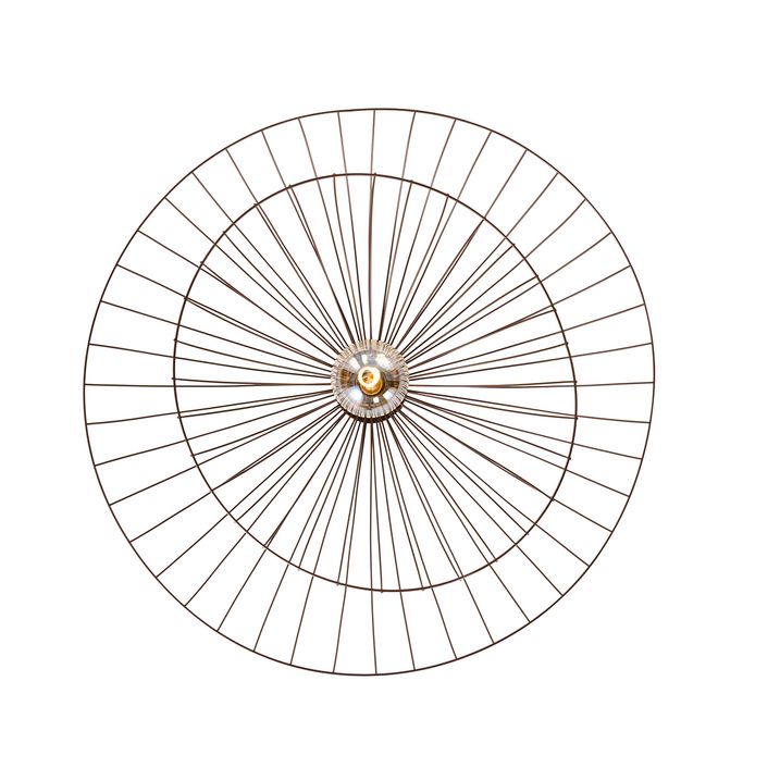 Smart Ceiling Lamp Bronze with Double Shade 45cm incl. WiFi G95 - Pua