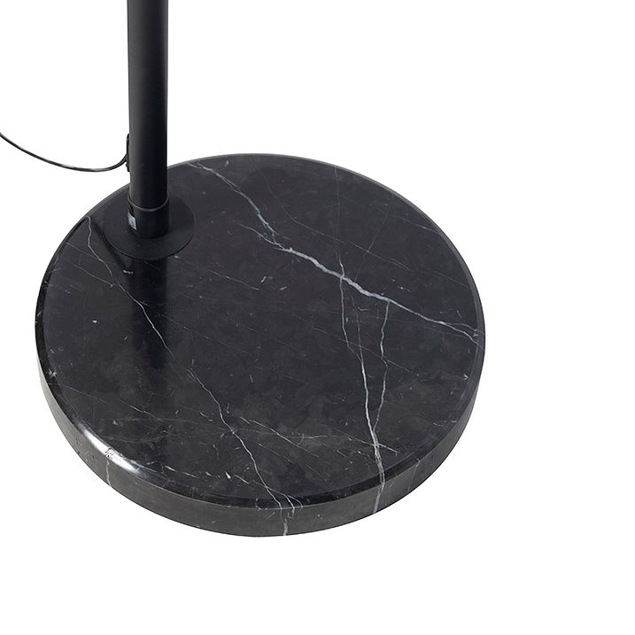 Lampă cu arc neagră cu abajur din catifea galben muștar cu auriu 50 cm - XXL