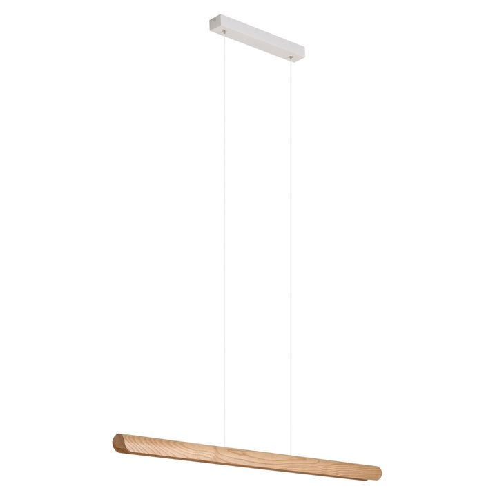 Scandinavische hanglamp naturel hout incl. LED 3-staps dimbaar - Kaneau