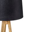 Rustikálny-trojnohý-vintage-drevený-s-tienidlom-z-ľanu-čierny-45-cm---Tripod-Classic