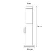 Venkovní-lampa-tmavě-šedá-45-cm-se-zásuvkou-IP44---Malios
