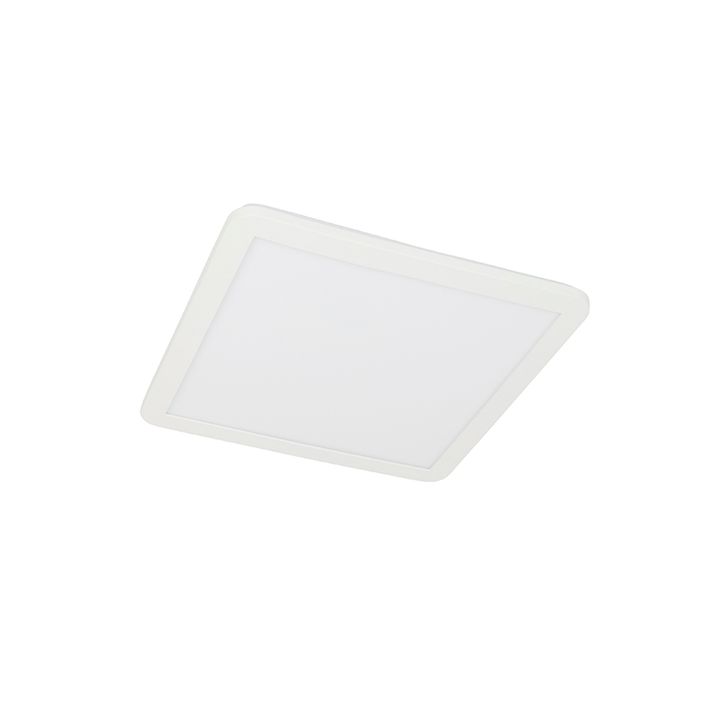 Stropní lampa bílá 40 cm čtvercová vč. LED 3-stupňový stmívač IP44 - Steve