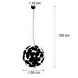 Moderne-hanglamp-zwart-met-goud-6-lichts---Cerchio
