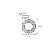 Luz-colgante-navideña-Corona-plateada-45cm-incl.-LED-IP44---Nawa