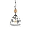 Industrielle-Pendelleuchte-Dunkelgrau-mit-Holz-34-cm---Arthur