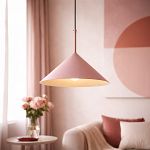 Design hanglamp roze driehoek - Triangolo