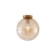 Design-Deckenleuchte-Messing-mit-Amber-verlaufenem-Glas---Pillon