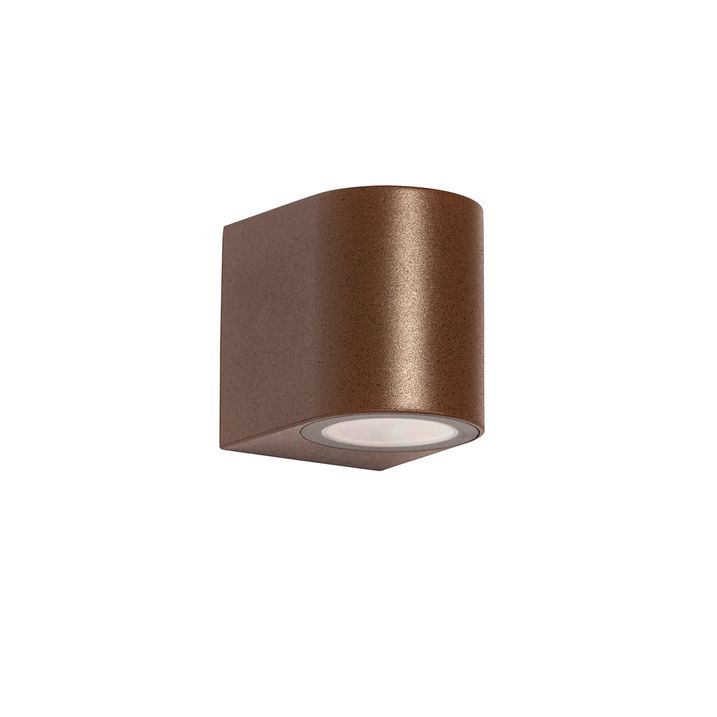 Modern utomhusvägglampa rostbrun plast oval - Baleno