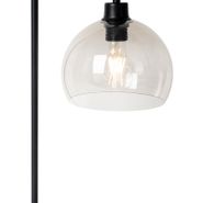 Modern-Table-Lamp-Black-with-Smoke-Lampshade---Maly