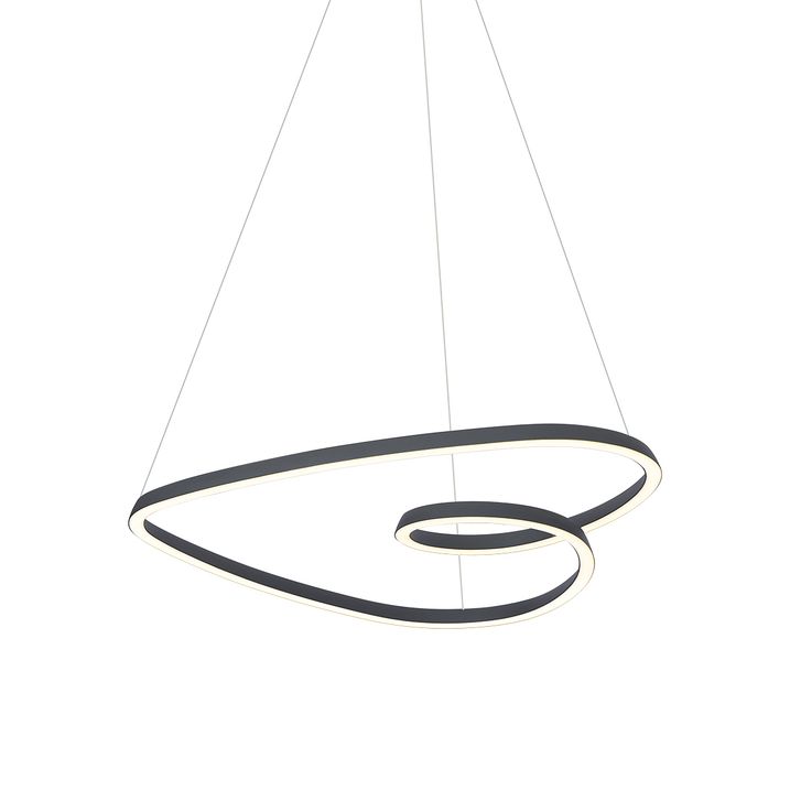 Scandinavian Pendant Lamp Black 72cm incl. LED 3-Step Dimmable - Circuit