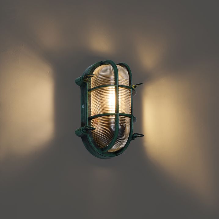 Utendørs Vegglampe Grønn Oval IP44 - Noutica