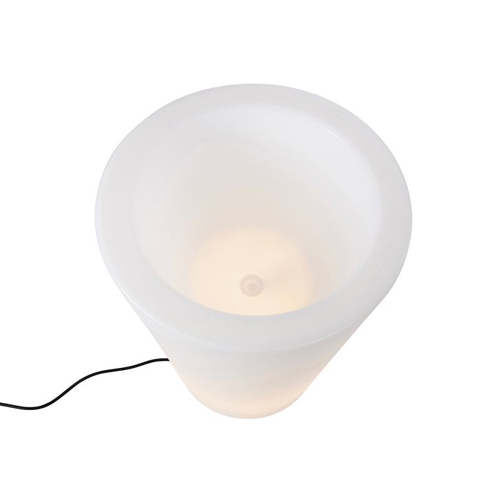 Outdoor Stehleuchte weiß 60 cm Blumentopf IP44 - Verano