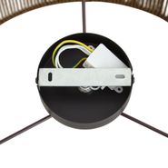 Taklampa-svart-med-lampskärm-i-brunt-pappersrep-50/50/25---Combi