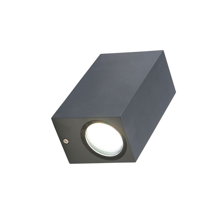 Lampada da parete intelligente grigio scuro IP44 incl. 2 WiFi GU10 - Baleno