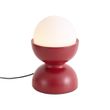 Retro-tafellamp-rood-met-opaal-glas---Yoru