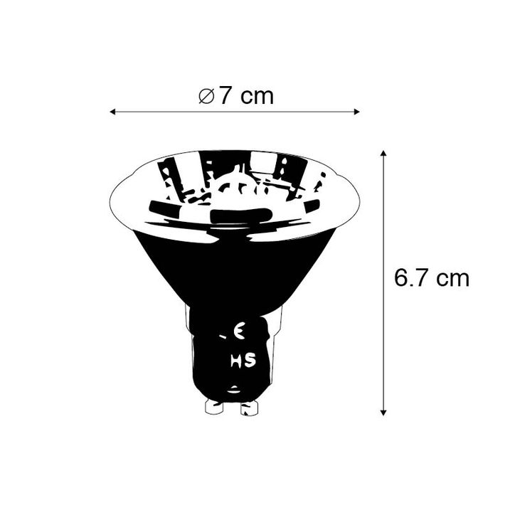 GU10 LED крушка с 3-степенен димер AR70 6W 320lm 2000-3000K
