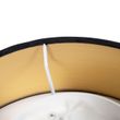 Moderne-plafondlamp-zwart-30-cm-met-gouden-binnenkant---Drum