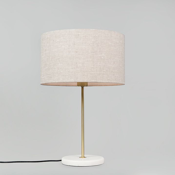 Stalinė lempa žalvarinė su pilku gaubtu 35 cm - Kaso