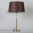 Stolní-lampa-zlatá/mosazná-s-hnědým-stínítkem-35-cm-nastavitelná---Parte
