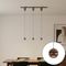 Moderne skinnesystem med 3 pendellamper Easylift mørk bronse 1-fase - Slimline Tira