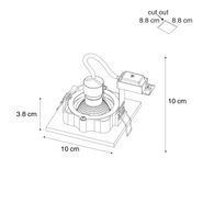 Smarter-Einbaustrahler-Dunkelbronze-Dreh--und-Kippbar-inkl.-Wifi-GU10-50mm---Qure