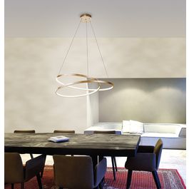 Design Pendant Light Gold 72 cm Incl. Dimmable LED - Rowan