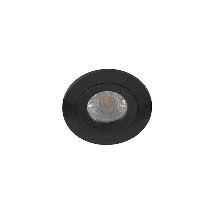 Moderan ugradni reflektor crni okrugli IP44 - Xena