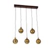 Candeeiro-de-suspensão-industrial-bronze-com-madeira-5-luzes---Haicha