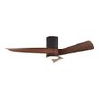 Plafondventilator-zwart-met-walnoot-hout-print-132cm-incl.-LED-dimbaar-met-afstandsbediening---Twist