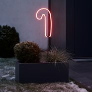 Божиќно-неонско-светло-во-црвена-боја-со-бонбони,-вклучувајќи-LED-со-тајмер-IP44---Fura