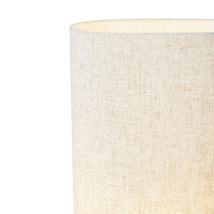 Japandi stoječa svetilka lesena z lanenim senčilom 90cm - Lamel