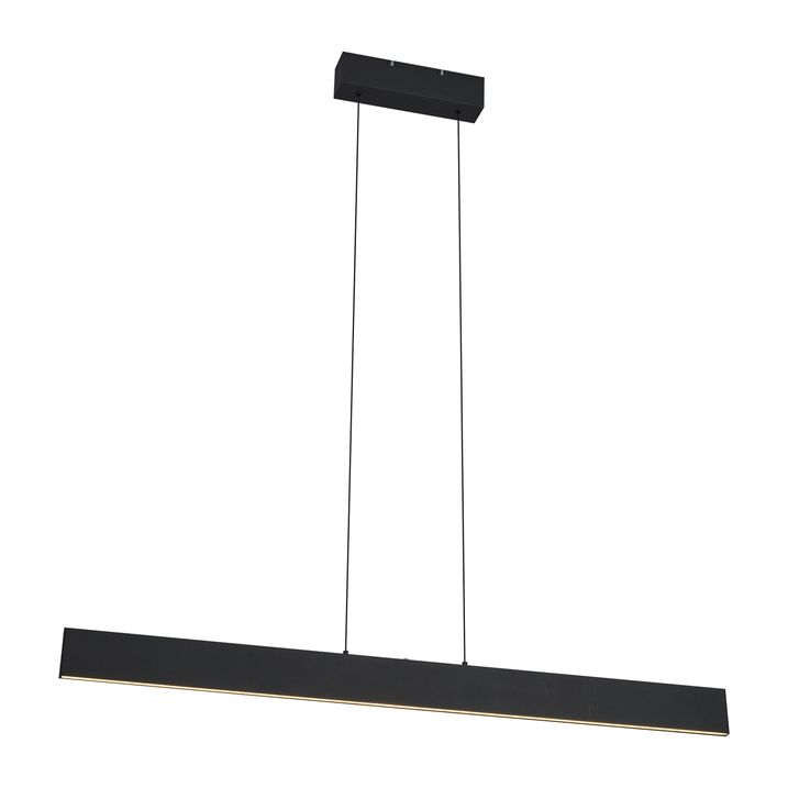 Suspension moderne noire avec LED à intensité variable en 3 étapes Easylift - Straight