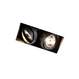 Einbau-Strahler schwarz GU10 AR70 trimless 2-Licht - Oneon
