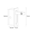 Applique-murale-moderne-noire-avec-LED-et-port-USB-C---Hilton