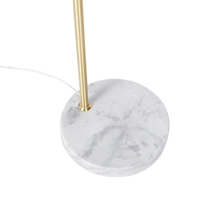 Stojaca lampa zlatá so svetlohnedým tienidlom 50 cm nastaviteľná - Editor