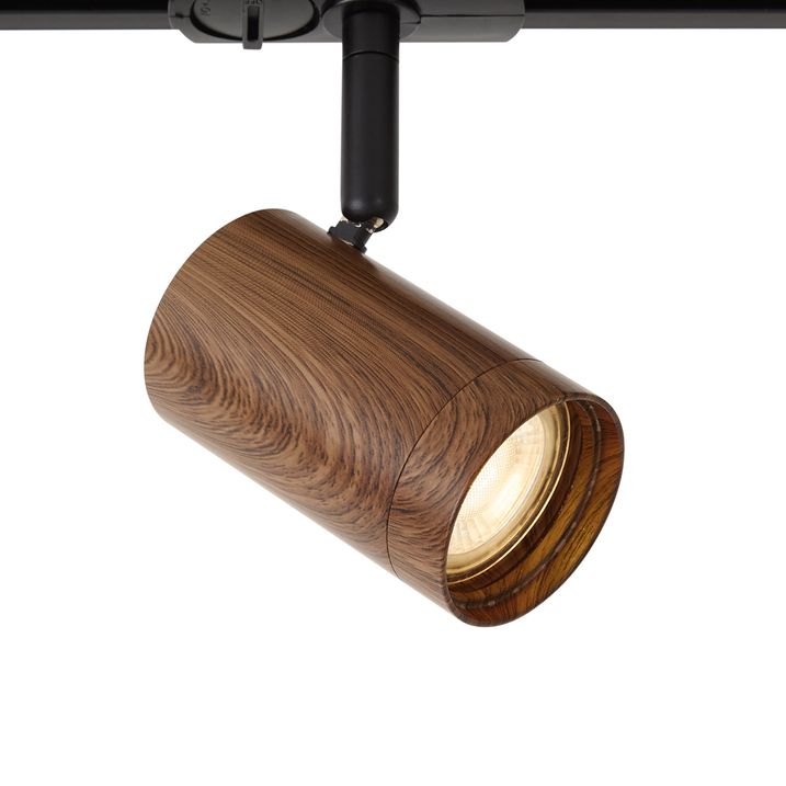 Modern Track Spot Walnut Wood Print for 1-Phase Track System - Iconic Jeana
