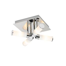 Plafonnier de salle de bain moderne chromé 4 lumières IP44 - Bath
