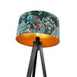 Gulvlampe-stativ-svart-med-skjerm-påfugl-50-cm---Tripod-Classic