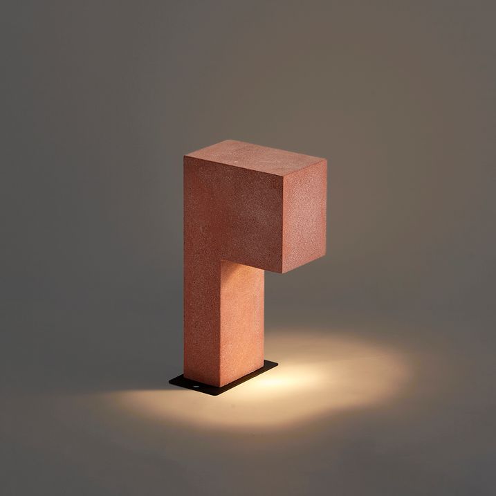 Modern buiten paaltje terracotta 35cm IP44 - Pompei
