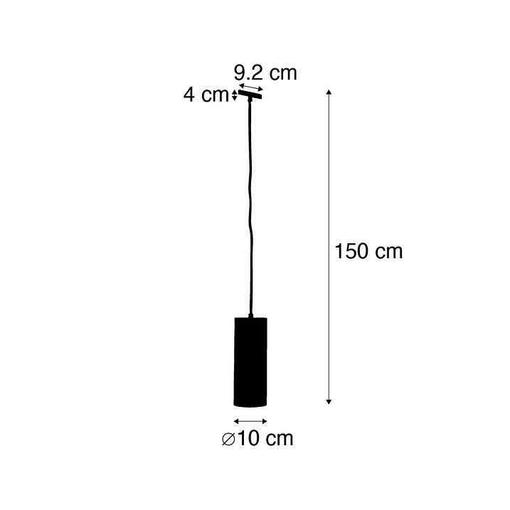 Designové závěsné svítidlo tmavě bronzové vč. 1-fázového kolejnicového adaptéru - Slimline Tubo