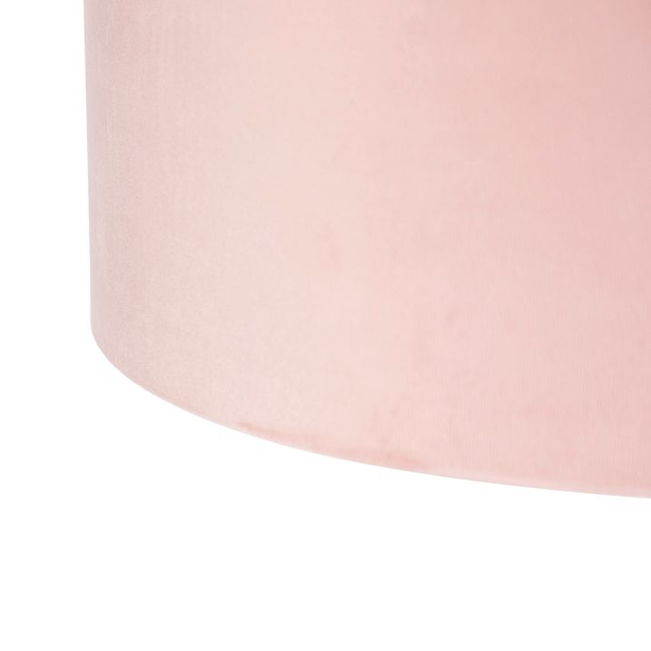 Zidna lampa crna sa plišanim abažurima roze sa zlatom 35 cm 2-svetla - Blitz