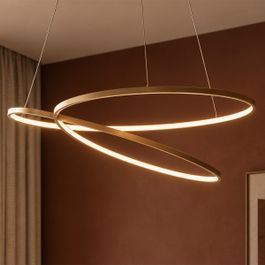 Design-Pendelleuchte Gold 72 cm inkl. LED 3-stufig dimmbar - Rowan