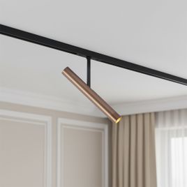 Modern Dark Bronze Spotlight for 1-Phase Track System - Slimline Avery
