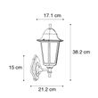 Klasyczna-lampa-ścienna-zewnętrzna-antyczne-złoto-z-czujnikiem-ruchu---New-Haven