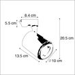 Spot-de-rail-3-phases-moderne-réglable-avec-poutre-ajustable-et-Kelvin-18s---Jeana